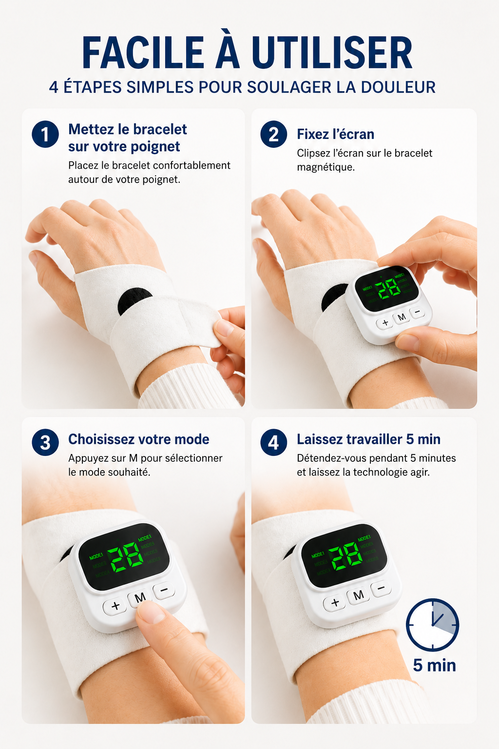 Orthèse de poignet pour soulager le canal carpien - arthrite - tendinite